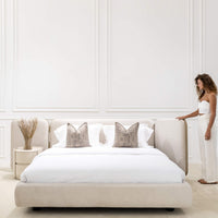 Shown in King size in Veneer Headboard Border