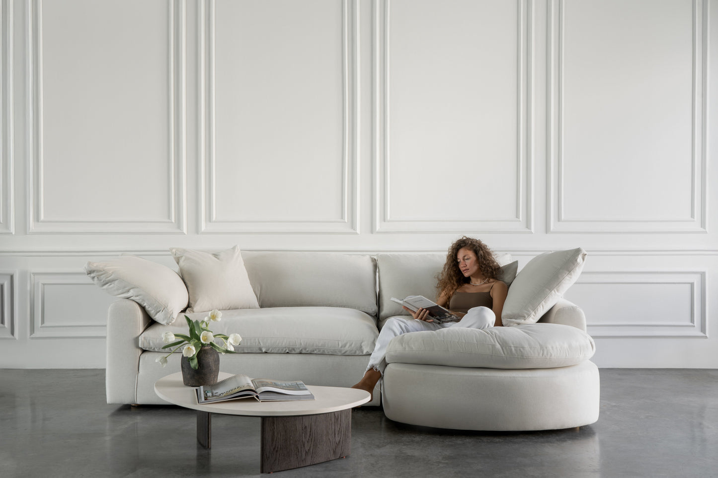 modern coffee table with sofa