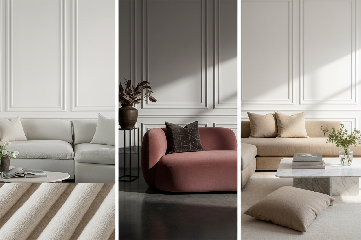 Boucle vs. Velvet vs. Linen: Best Sofa Fabric for Dubai's Climate
