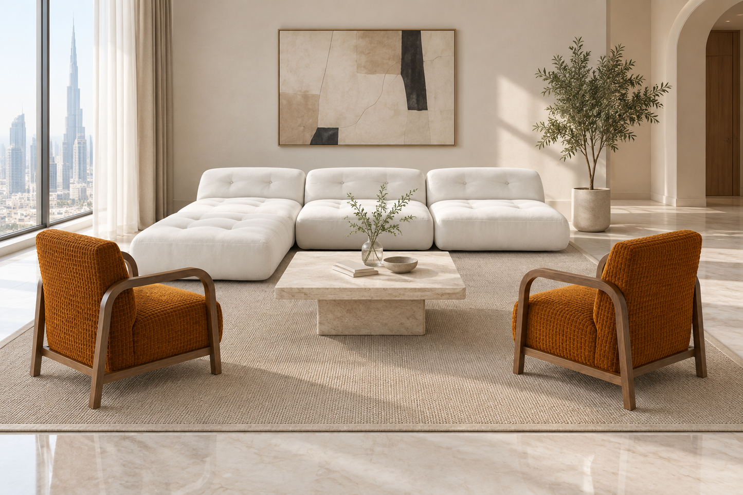 Rule for a Rug Under a Couch