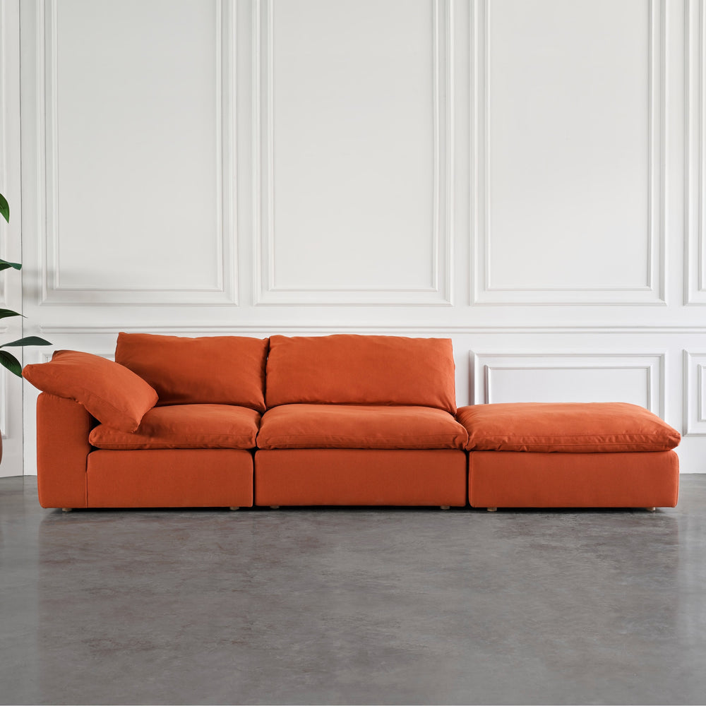 Cloud Sofa - 2 Sections W/ Ottoman