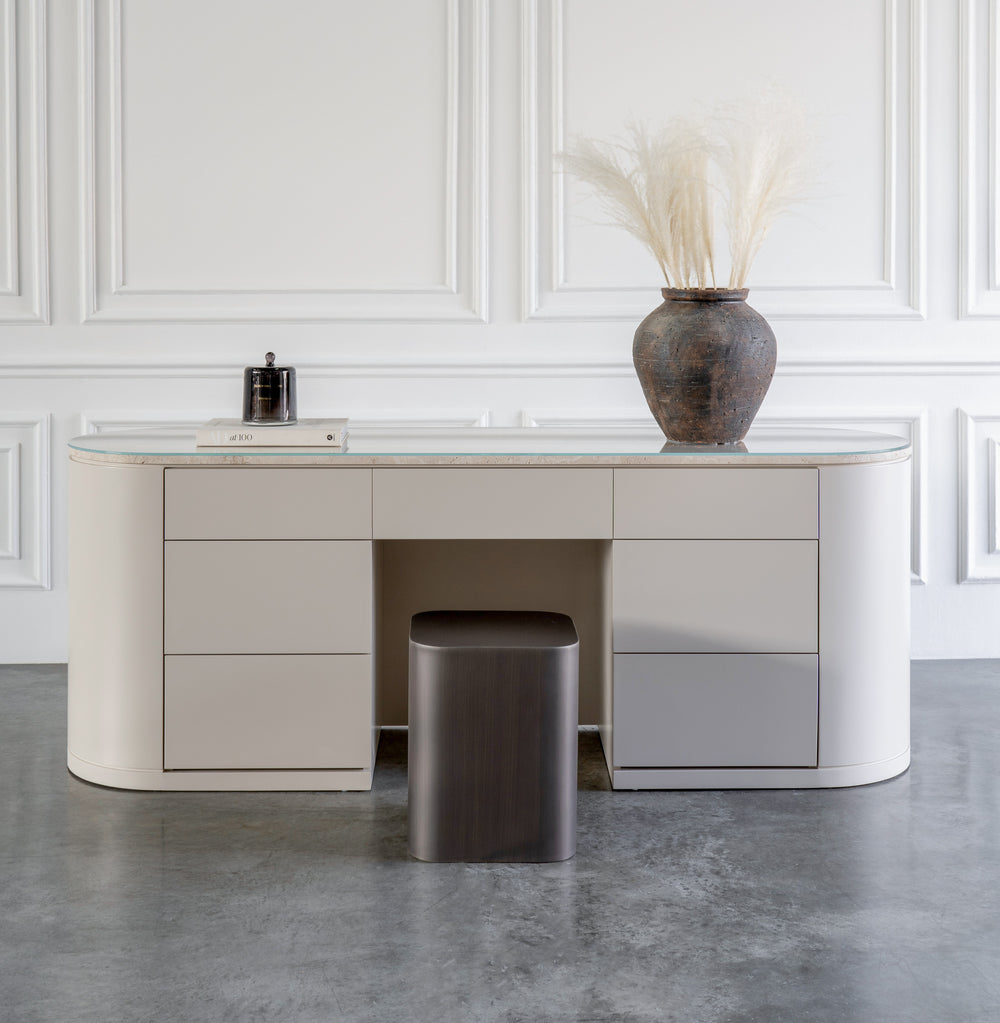 slim dressing table designs Carmen White Dressing Table